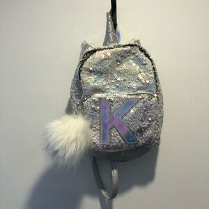 Sequin Unicorn Kids Backpack Silver by Justice